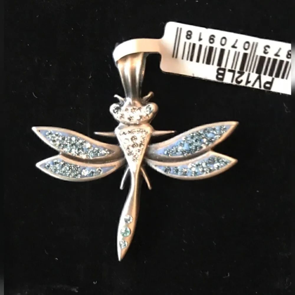 BICO AUSTRALIA NWT Crystal Silver/Blue Dragonfly Pendant